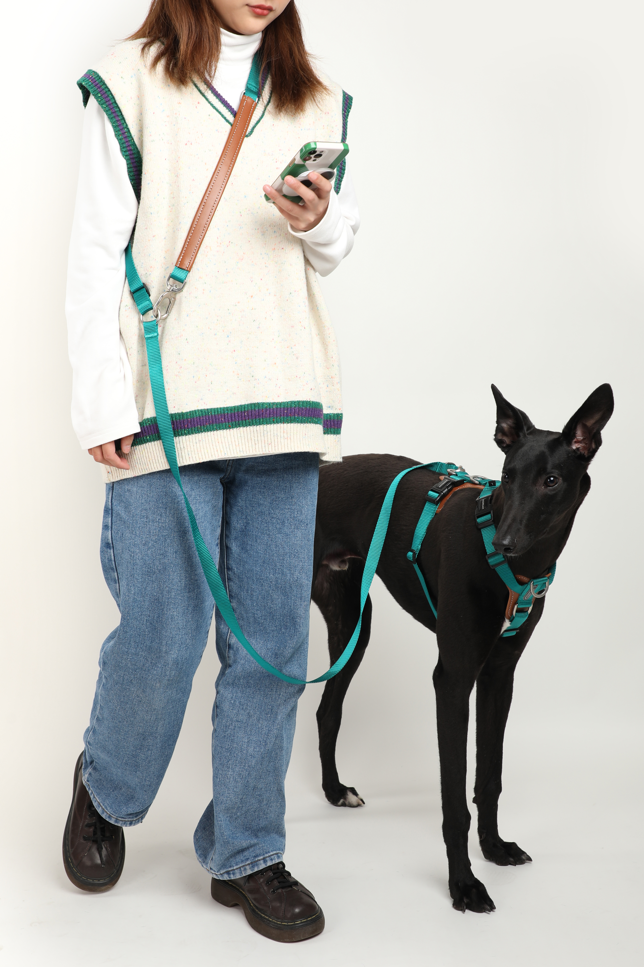 BOBO series hands-free diagonal pet leash