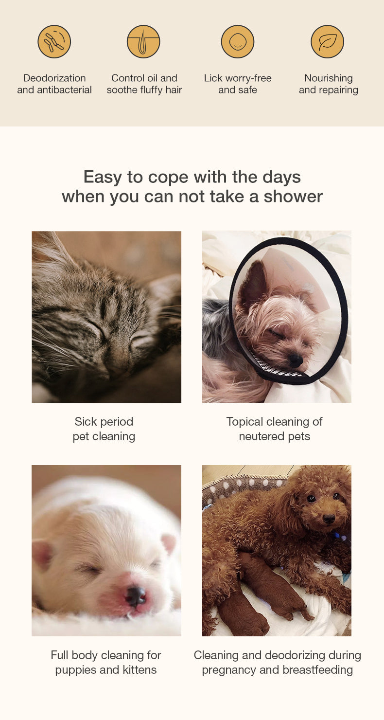 Disposable cleaning and repairing hair gloves for pets