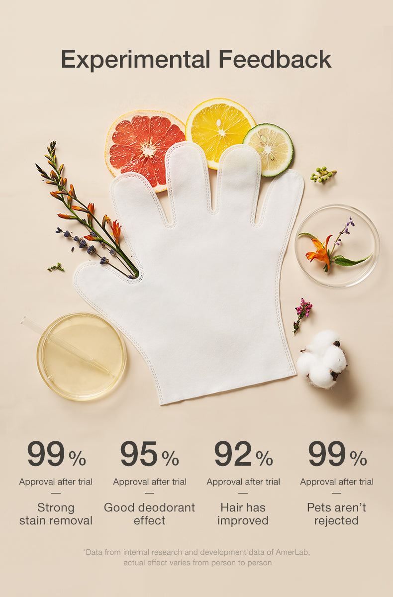 Disposable cleaning and repairing hair gloves for pets