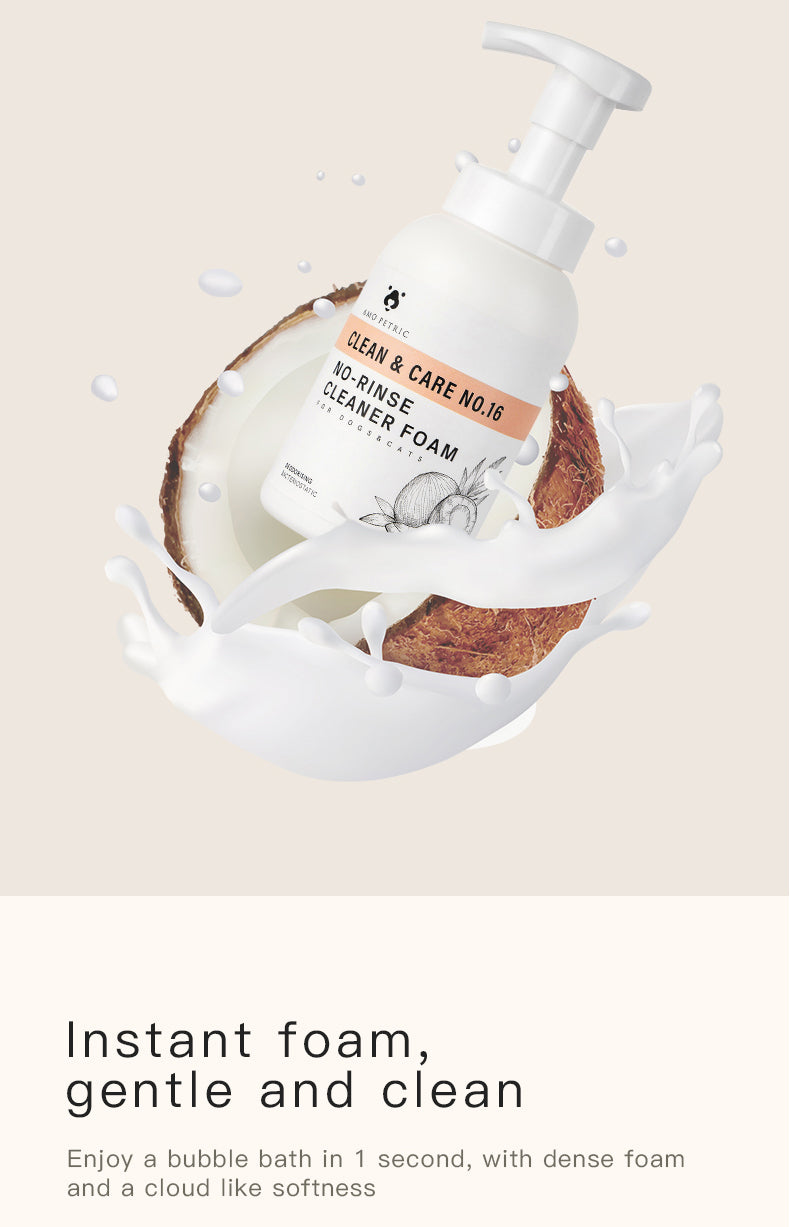 Coconut Oil Skincare Leave-in pet hair cleaning foam