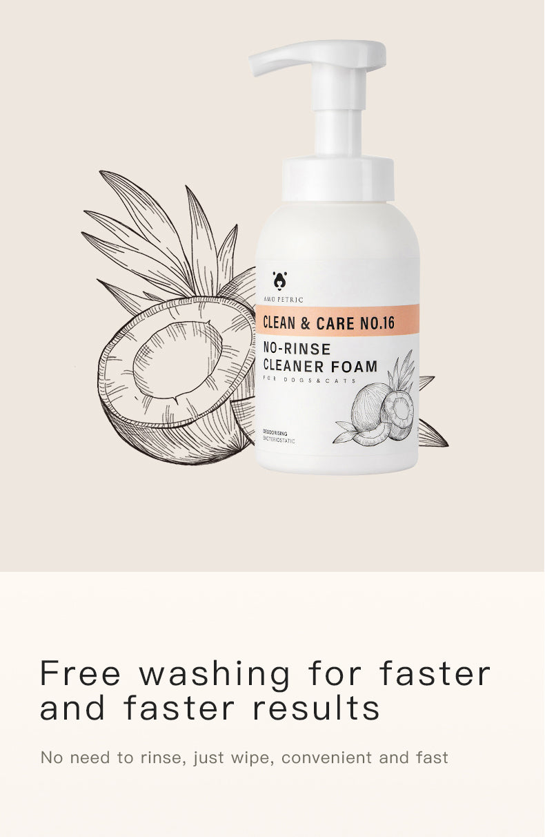 Coconut Oil Skincare Leave-in pet hair cleaning foam
