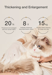 Disposable cleaning and repairing hair gloves for pets