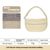 Soft fufu pet crossbody bag