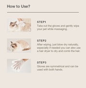 Disposable cleaning and repairing hair gloves for pets