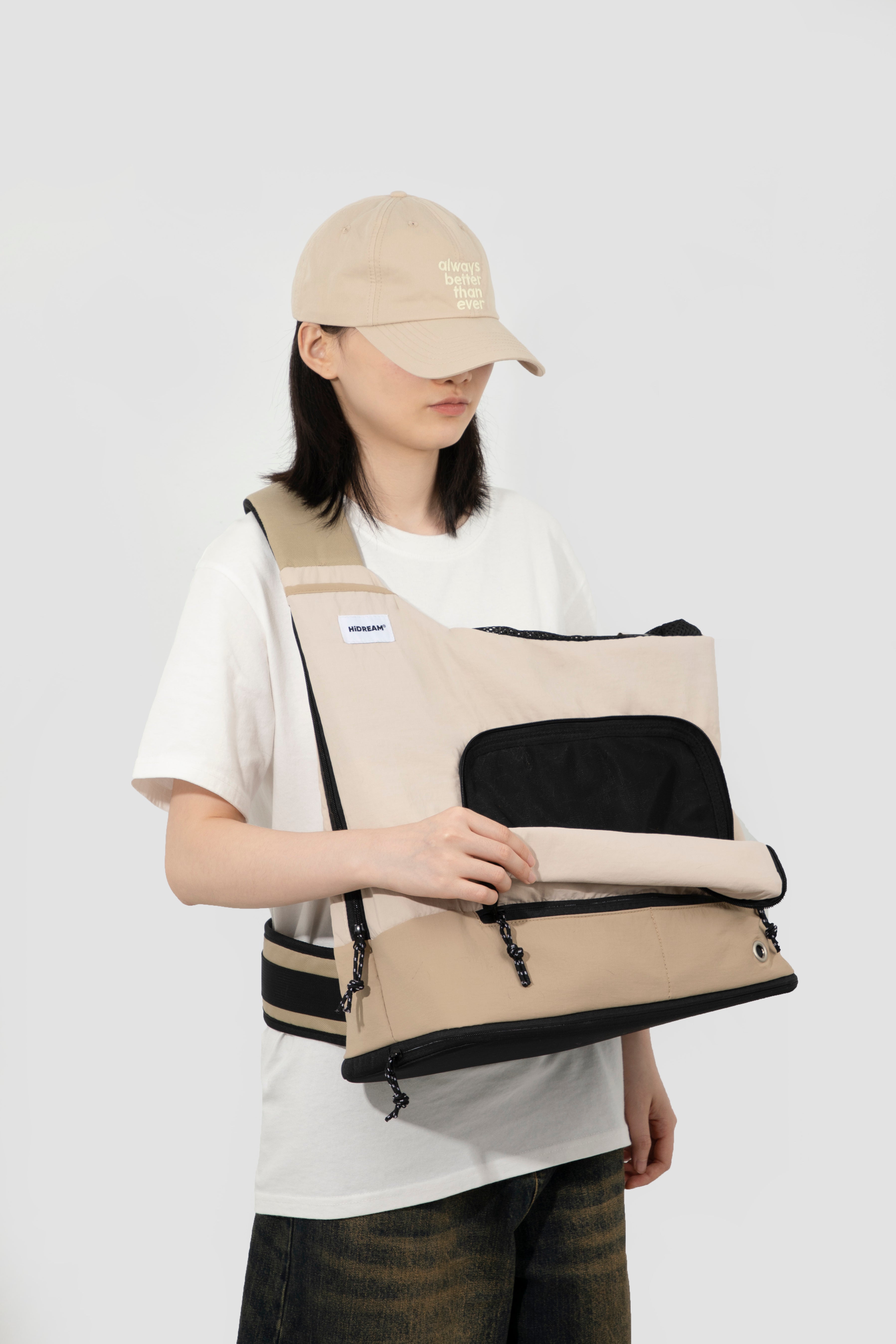 Cross shoulder chest pet travel bag