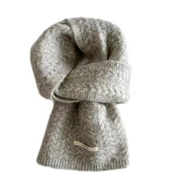 Pure wool embroidered scarf with needle pattern