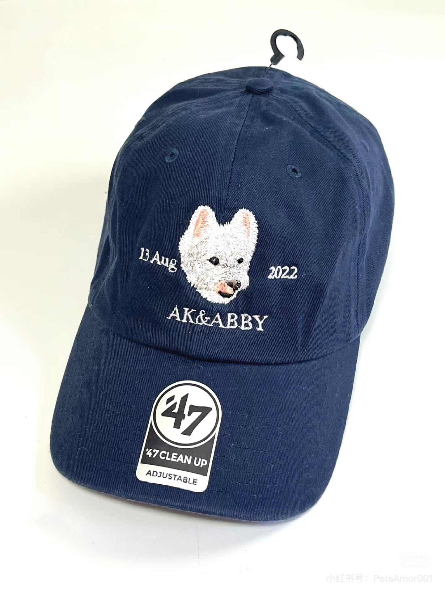 Custom embroidered pet head baseball cap