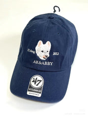 Custom embroidered pet head baseball cap