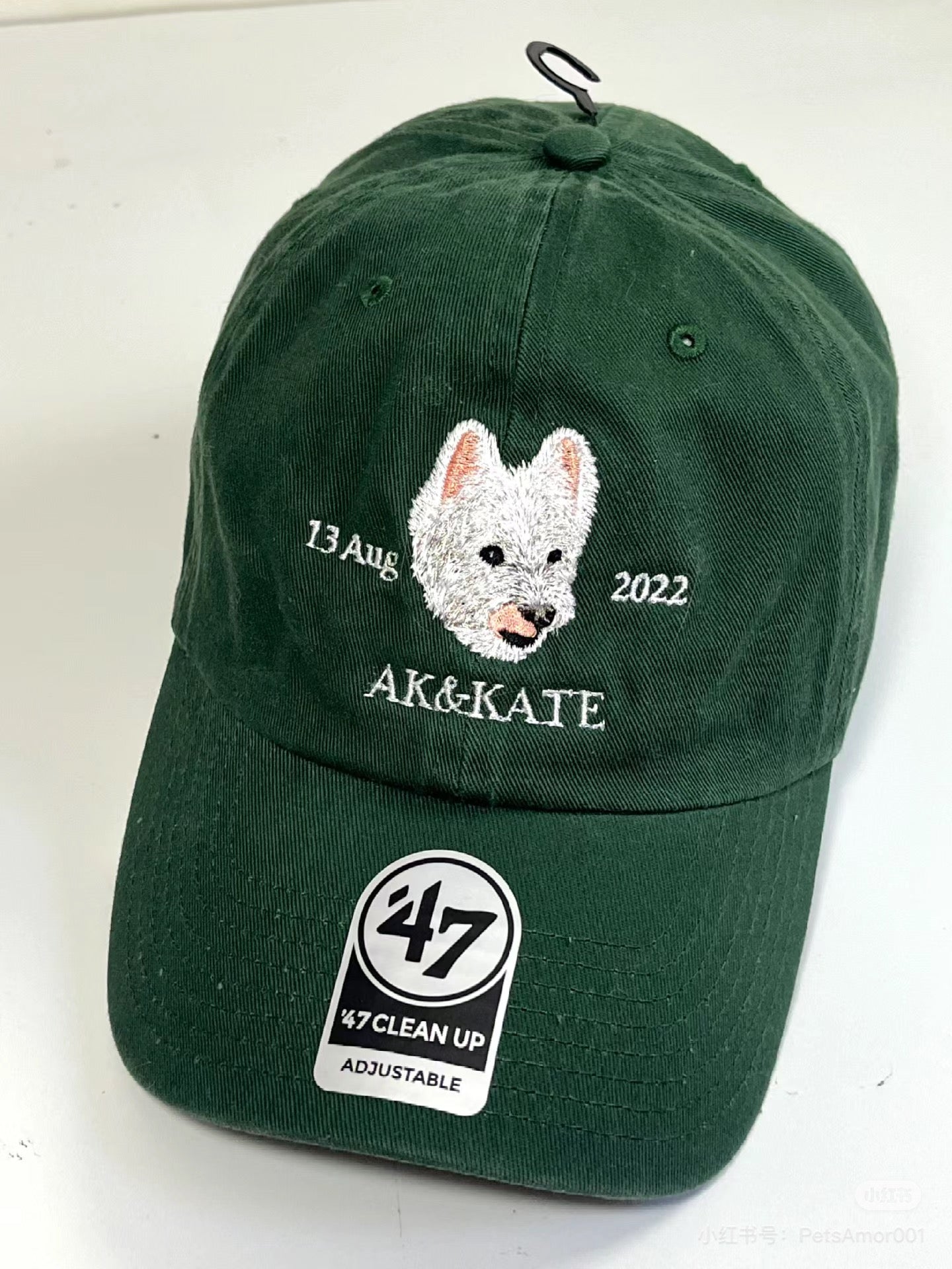 Custom embroidered pet head baseball cap