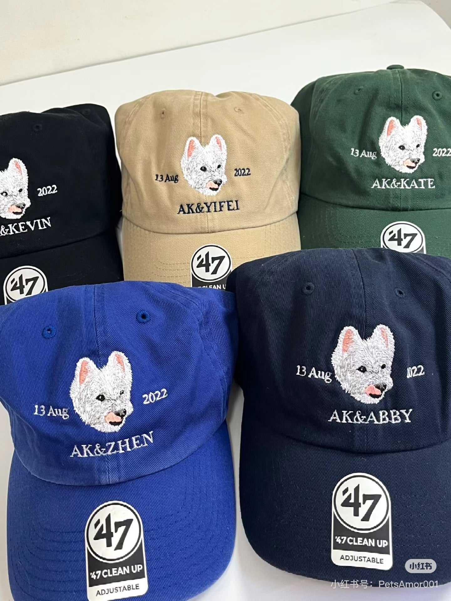 Custom embroidered pet head baseball cap