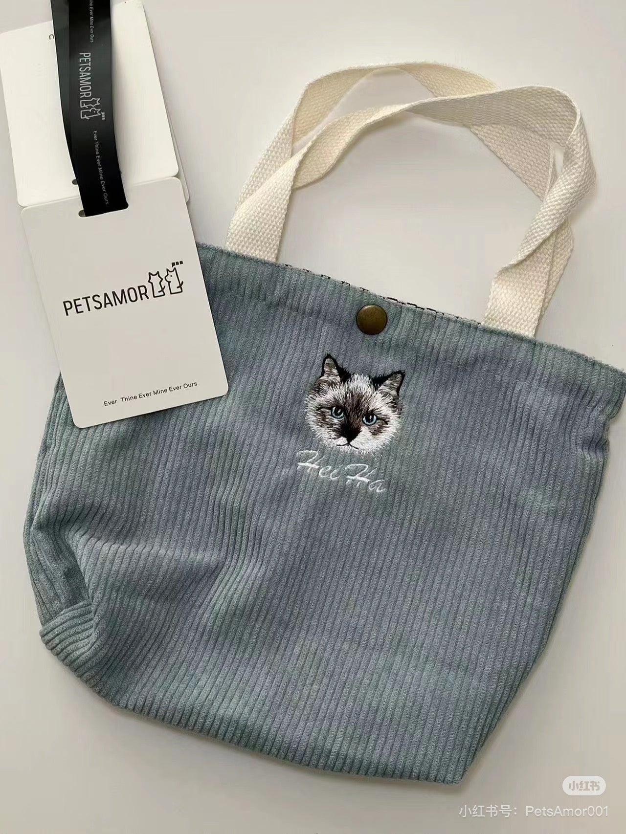 Pet embroidered canvas bag