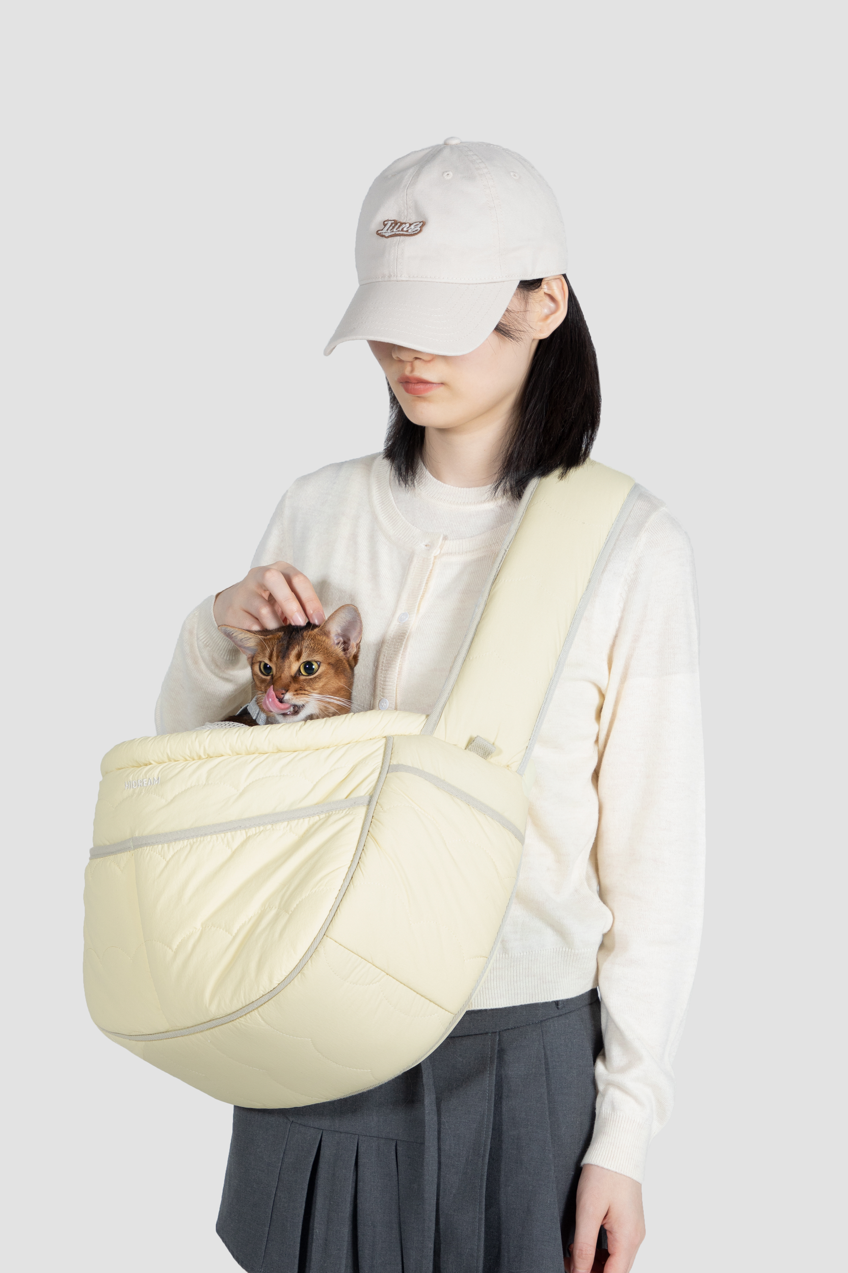 Soft fufu pet crossbody bag