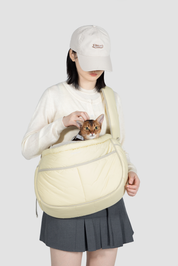 Soft fufu pet crossbody bag