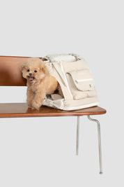 Beige soft texture large capacity pet chest bag