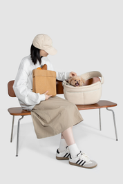 Soft fufu pet crossbody bag