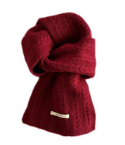 Pure wool embroidered scarf with needle pattern