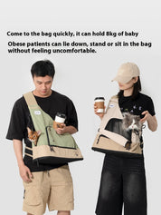 Cross shoulder chest pet travel bag