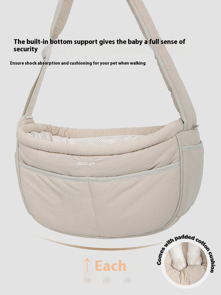 Soft fufu pet crossbody bag
