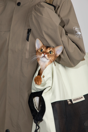 Stylish pet travel shoulder bag in high texture tones