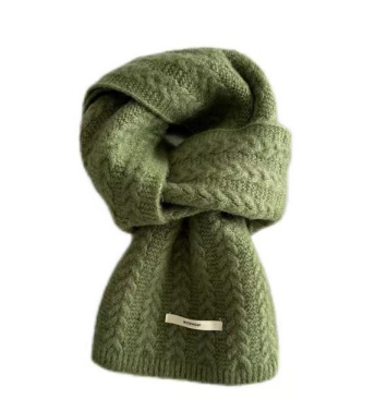 Pure wool embroidered scarf with needle pattern