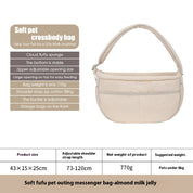 Soft fufu pet crossbody bag