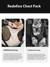 Pet front hugging tote bag