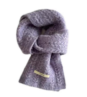 Pure wool embroidered scarf with needle pattern