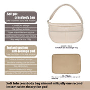Soft fufu pet crossbody bag