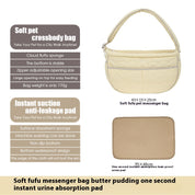 Soft fufu pet crossbody bag