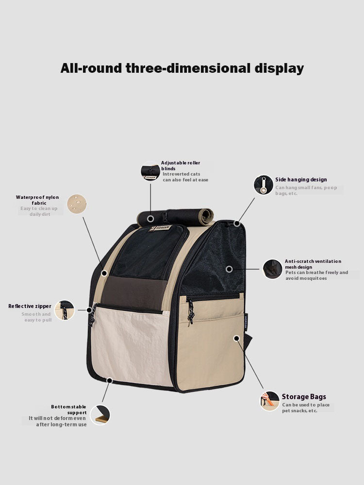First class high capacity pet backpack