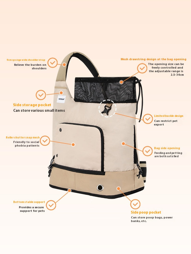 Cross shoulder chest pet travel bag