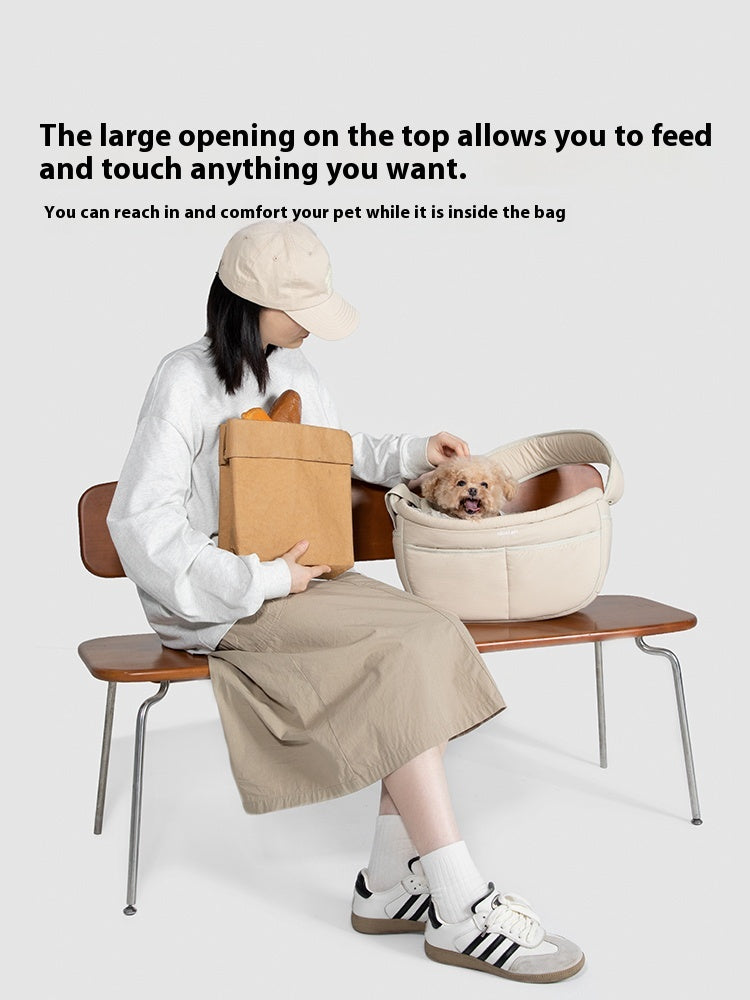 Soft fufu pet crossbody bag