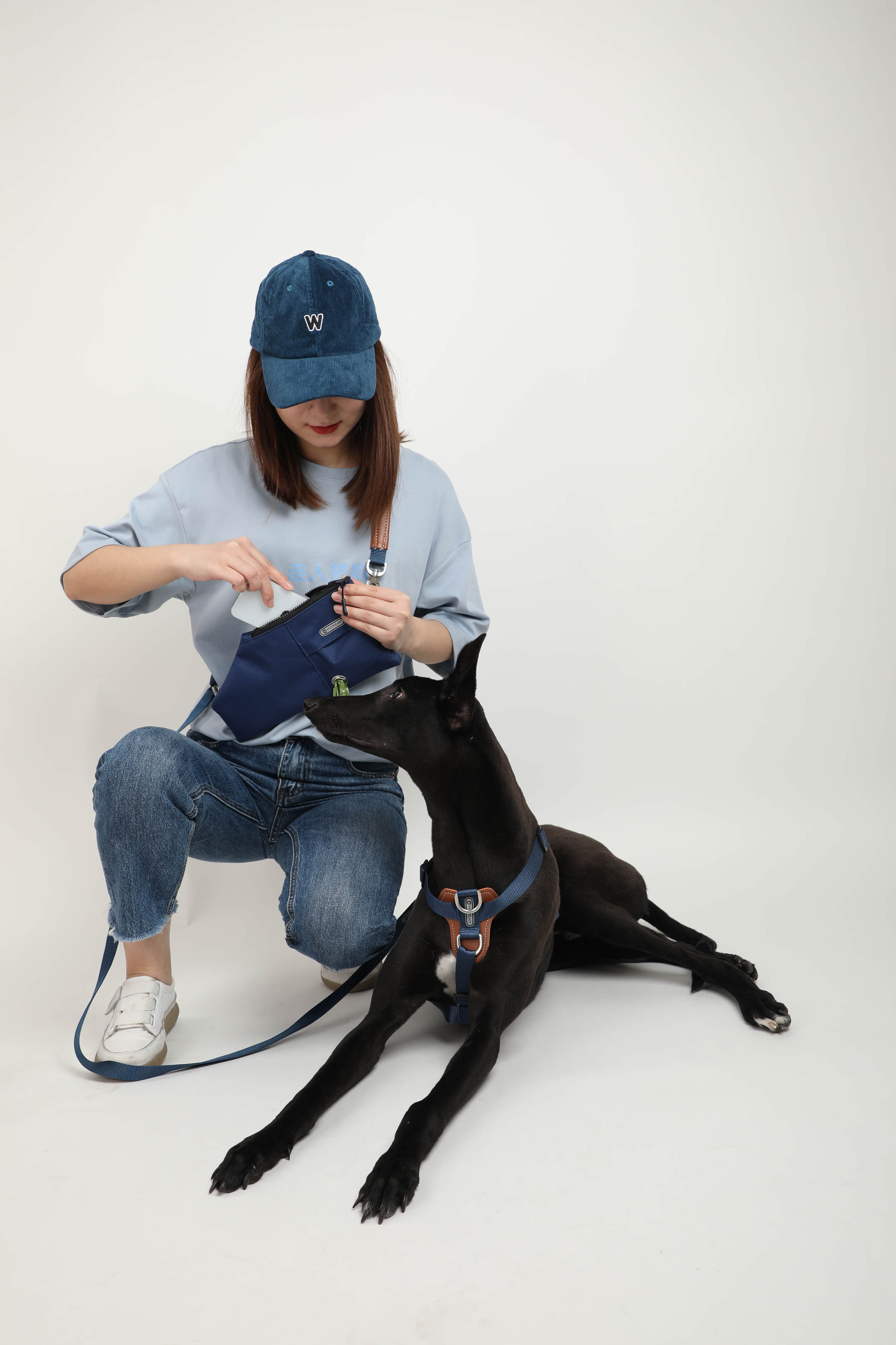 BOBO series hands-free diagonal pet leash
