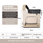 Cross shoulder chest pet travel bag