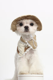 Cat and dog accessories Spring and summer new cute fisherman hat + neck