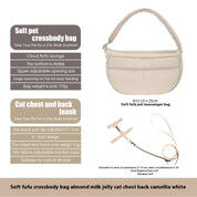 Soft fufu pet crossbody bag