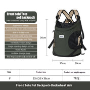 Pet front hugging tote bag